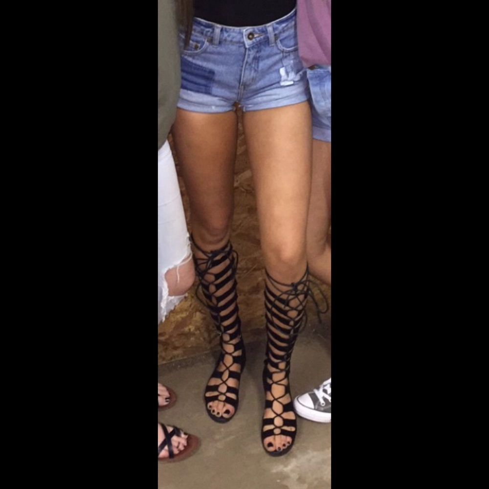 Black lace up sandals 🚨🚨BOGO🚨🚨